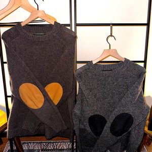 Woolrich sweater pair.